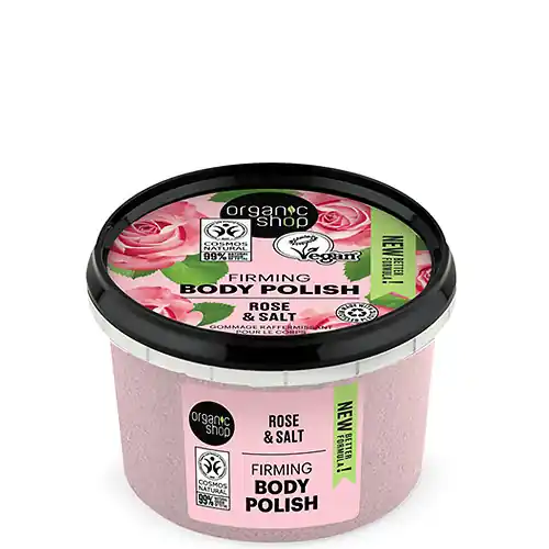 Organic Shop Rózsa és só Feszesítő testpolír 250 ml Biztonságos vásárlás