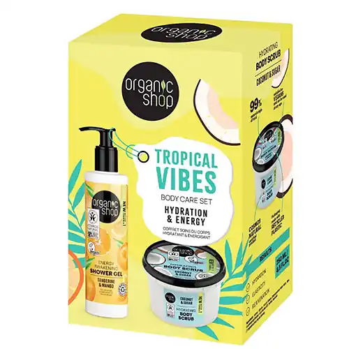 Organic Shop Tropical Vibes Hidratáló és energetizáló testápoló szett 280+250 ml Azonnali szállítás