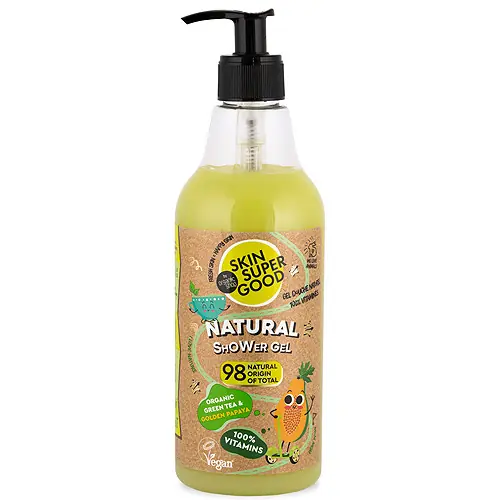 Szuper ajánlat Skin Super Good 100% Vitamins Tusfürdő zöld teával és papajával 500 ml