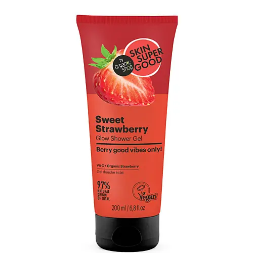 Végkiárusítás Skin Super Good Sweet Strawberry Ragyogásfokozó tusfürdő 200 ml
