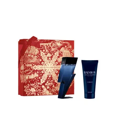Expressz kézbesítés Carolina Herrera Bad Boy Cobalt férfi parfüm szett (eau de parfum) Edp 50ml+100ml Tusfürdő