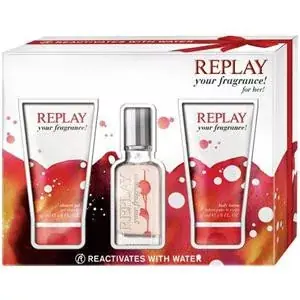 Replay Your Fragrance! for her női parfüm Set (Ajándék szett) (eau de toilette) edt 20ml + Tusfürdő 50ml + Testápoló tej 50ml Utolsó esély